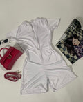 Enterito short/ manga corta Blanco