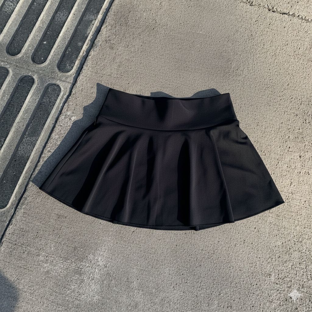 Falda short deportiva acampanada