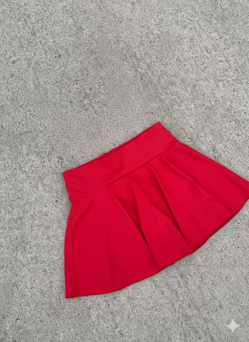 Falda short deportiva acampanada