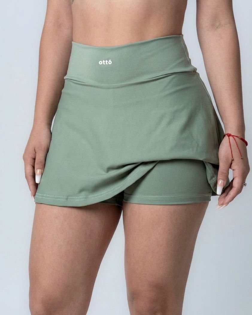 Faldas short ajustada verde musgo